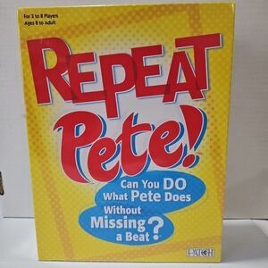 New Sealed Repeat Pete! Patch Products Interactive Family Board Game